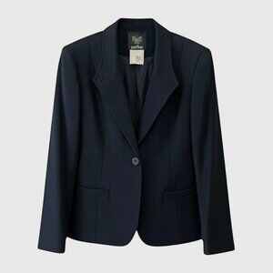 Vintage Deep Navy Panter Wool Blazer